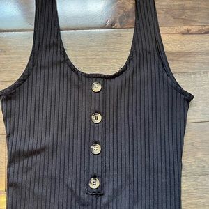 NWOT Black button up body suit